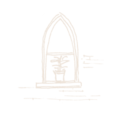 Sketch of neo-Gothic window shape at 463W142 Hamilton Heights condominium in NYC.